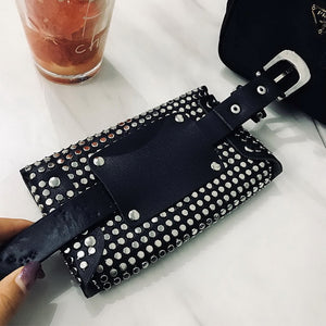 Fashion Rivets Waist Pack Luxury Bag