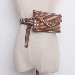 Fashion Rivets Waist Pack Luxury Bag