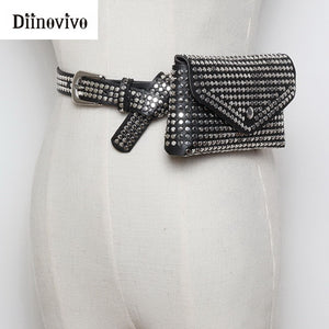 Fashion Rivets Waist Pack Luxury Bag