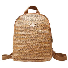 Load image into Gallery viewer, Women  Backpack School Rattan Bag