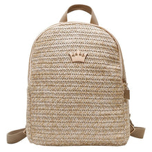 Load image into Gallery viewer, Women  Backpack School Rattan Bag